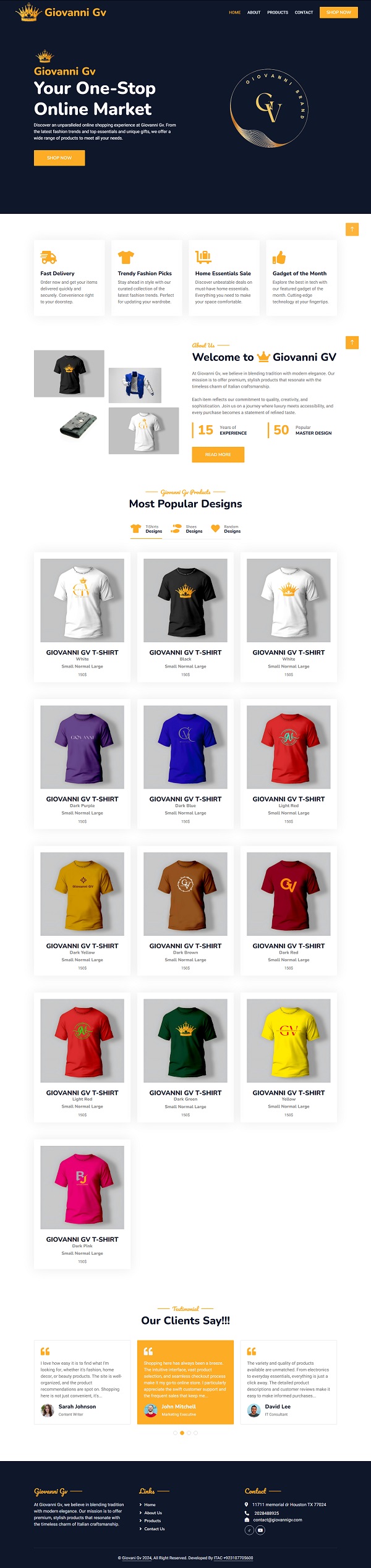 Giovanni GV – Creative Portfolio & Web Design | Modern Responsive Website